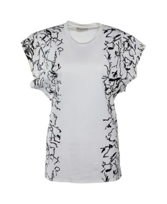 Women's Abstract Print Cotton Crewneck T-Shirt