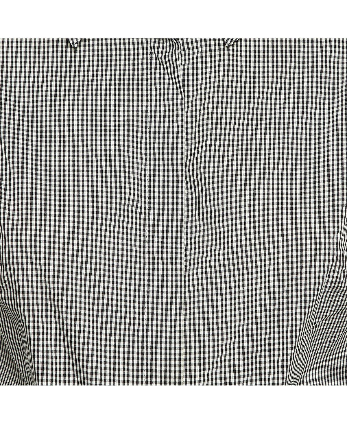 Pre-Owned Alexander Mcqueen Women's Gingham Puff-Sleeve Cotton-Blend Shirt view 2 — MAYCSS fashion products