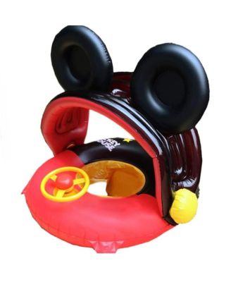 Baby Pool Float Sun Canopy Seat Handle No Flip Boat Ring 8-36M