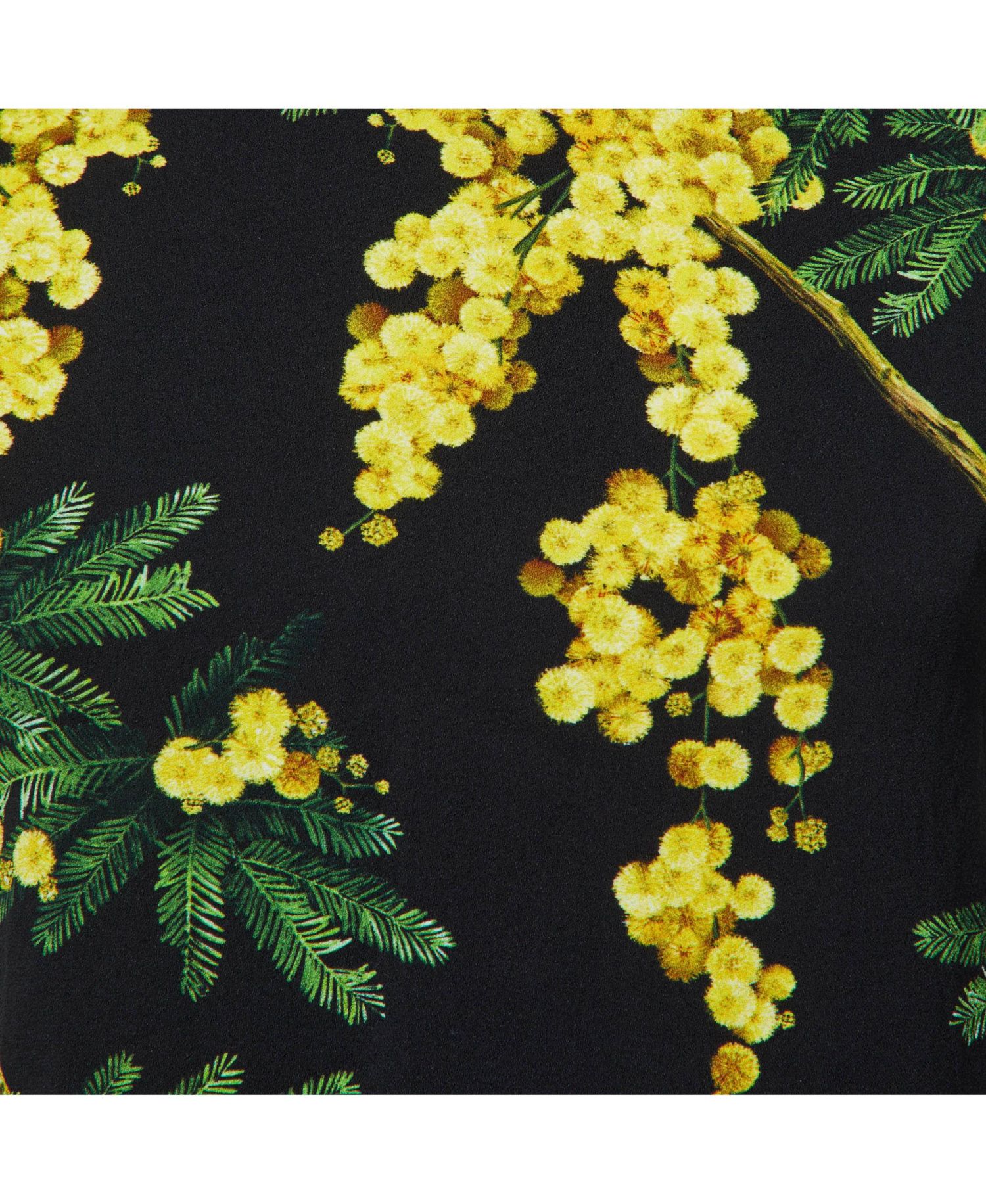 Women's Pre-Owned Dolce and Gabbana Acacia Print Stretch Crepe Top