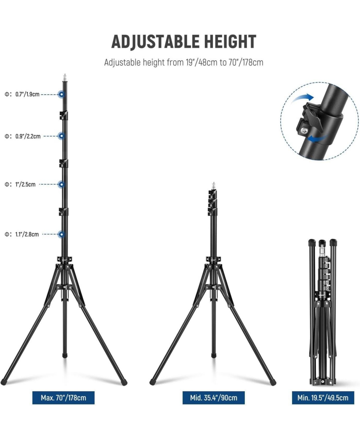 Neewer ST178R Ring Light with 178cm