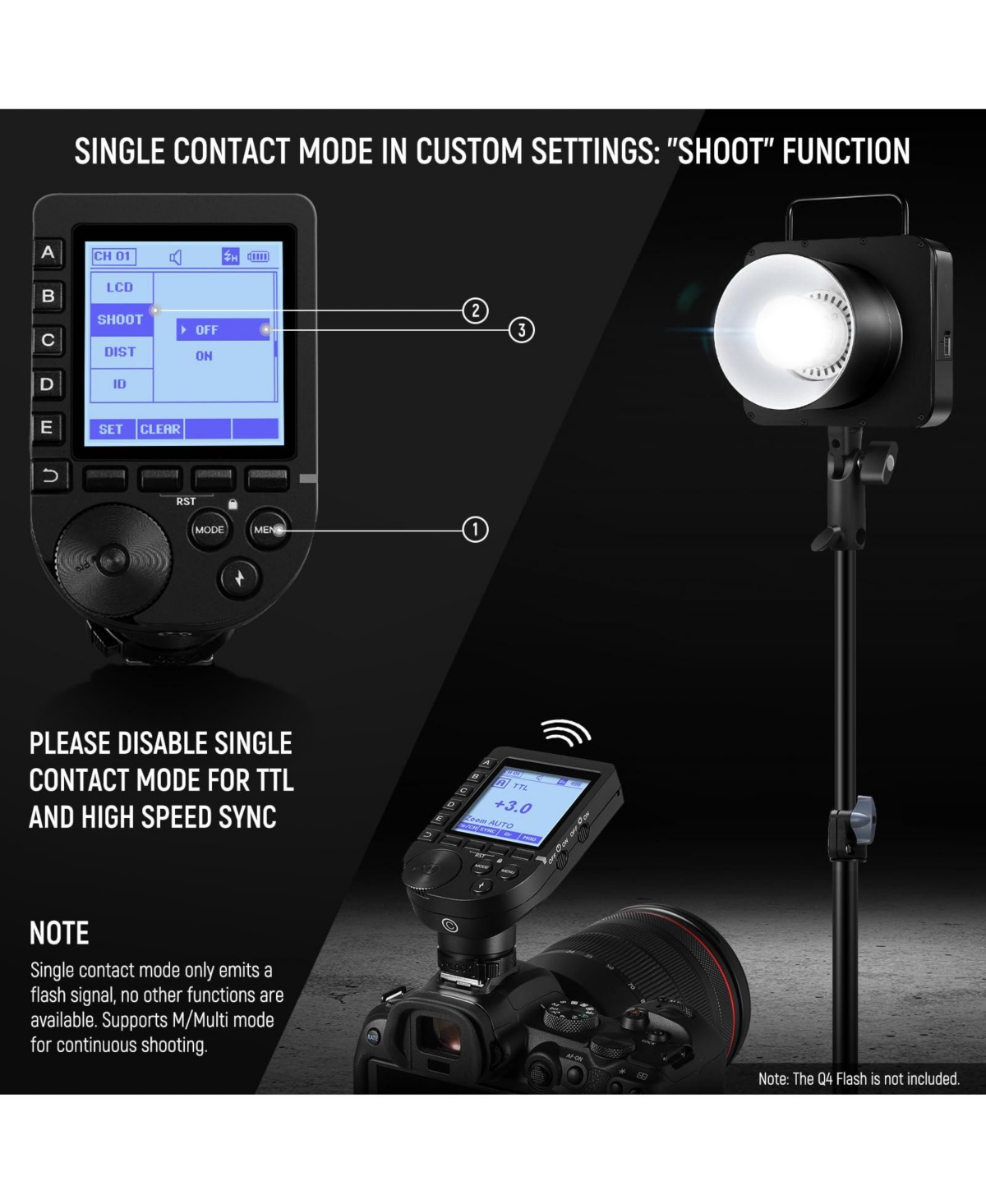 Neewer Z760 Camera and Photo Accessory with 300W, 400W, Ttl for Canon 1/8000s Hss Large Screen Slanted Design 5