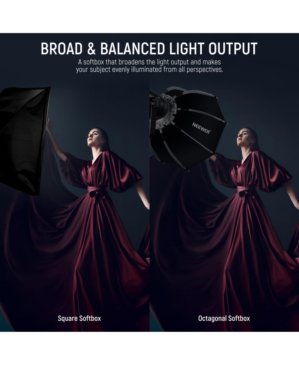 Neewer NS21P Softbox with 45cm, 300W, 400W