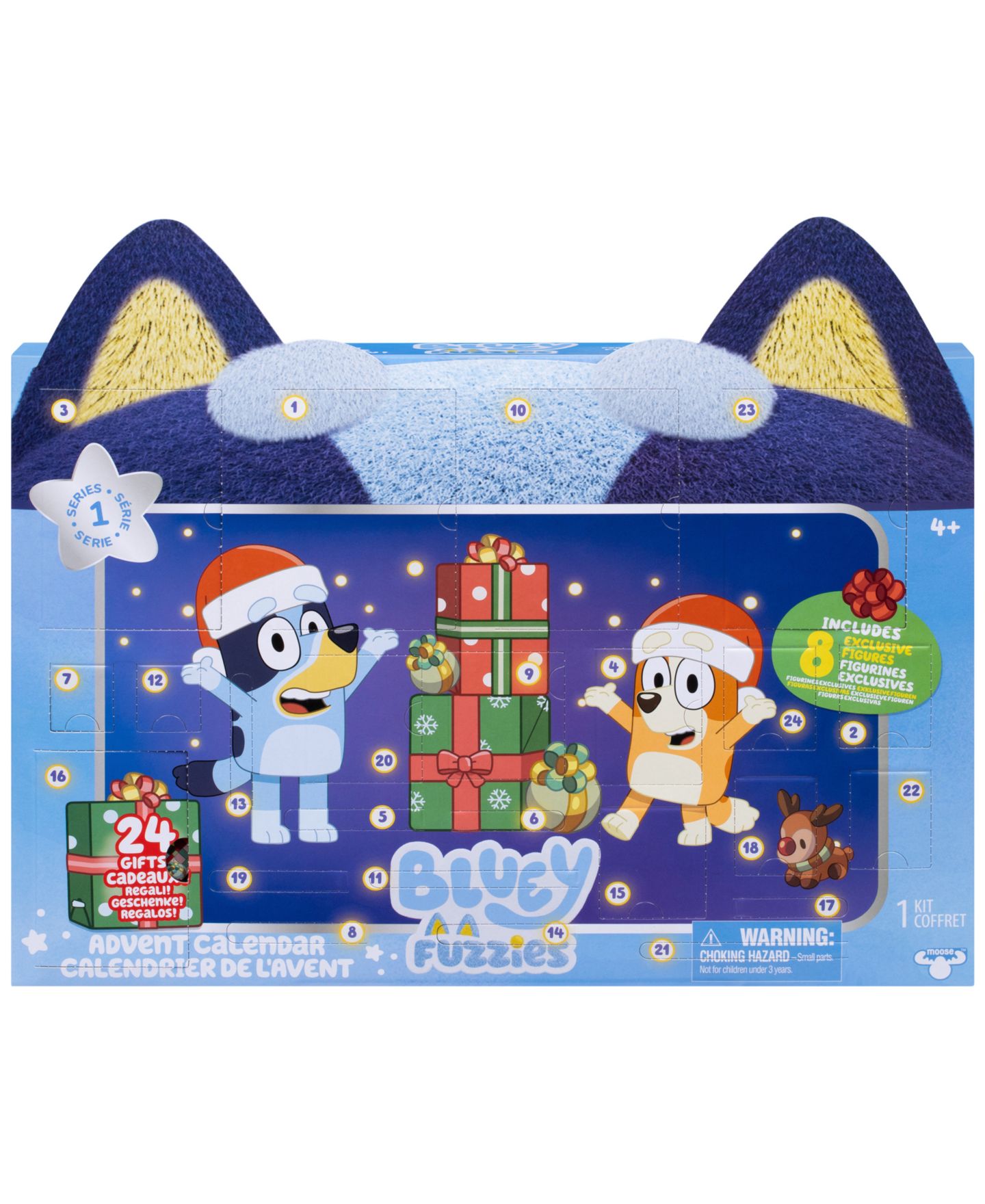Детские фигурки Bluey Blind Box 24-Piece Holiday-Themed Advent Calendar, Ages 3+ — фото 3