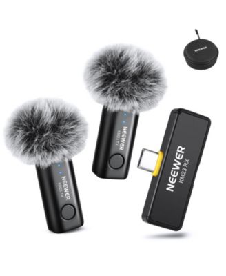 KM23 Camera Lens Filter Microphone with 131ft, 1x, 2x for iPhone and Android mobile devices
