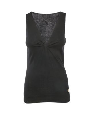 Women's V-Neck Twist-Front Sleeveless Top