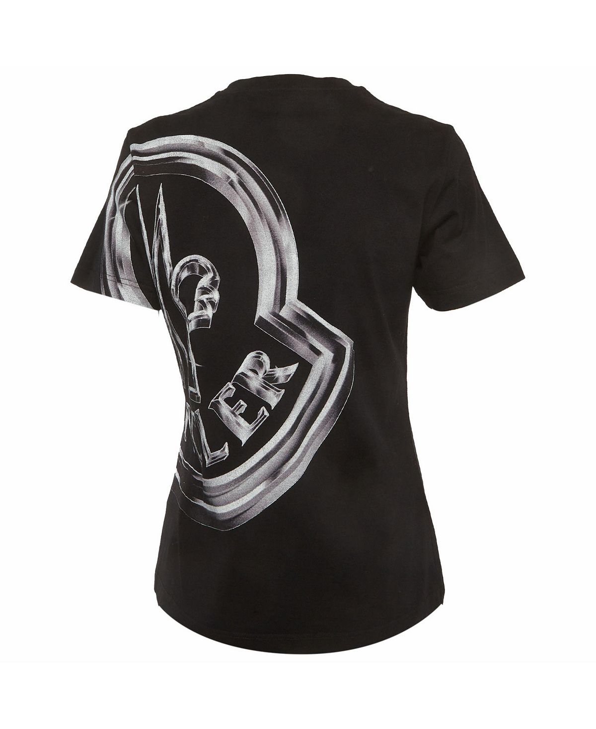 Pre-Owned Moncler Women's Metallic-Effect Logo Cotton T-Shirt view 2 — MAYCSS fashion products