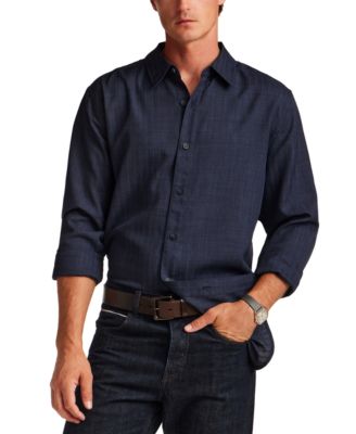Men's Vertical Texture Long-Sleeve Shirt