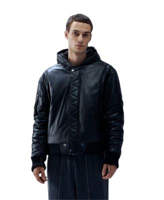 Men's Genuine Leather Bomber Jacket