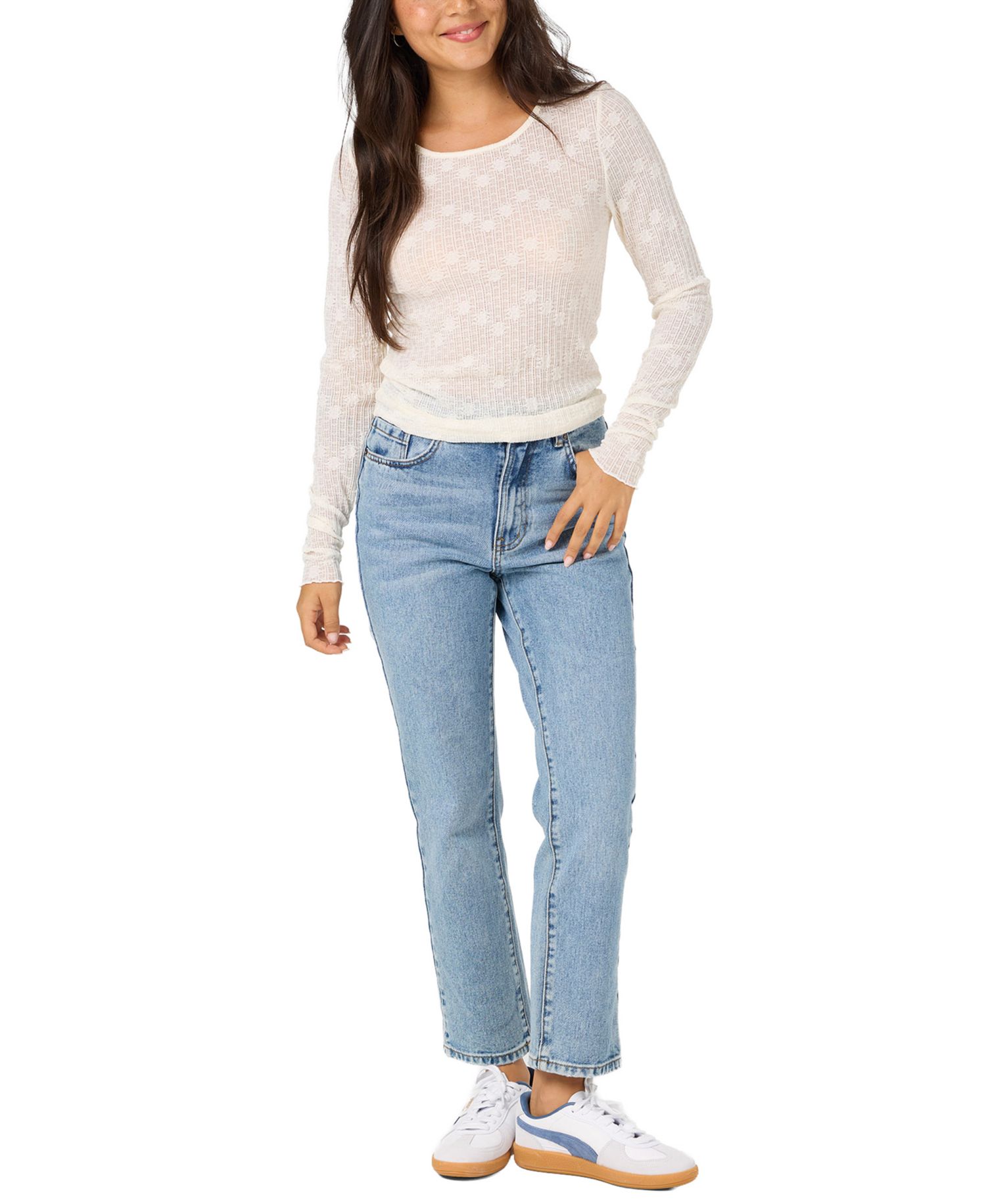 Women's Marliz Lace Detail Long-Sleeve Knit Top