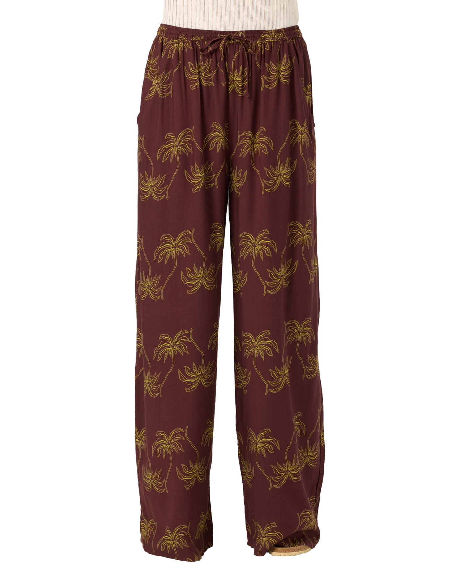 Women's Rosalie Palm Stripe Pull-On Pants