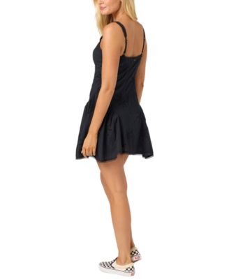 O'Neill Women's Conor Sunshine Eyelet Adjustable Strap Mini Dress