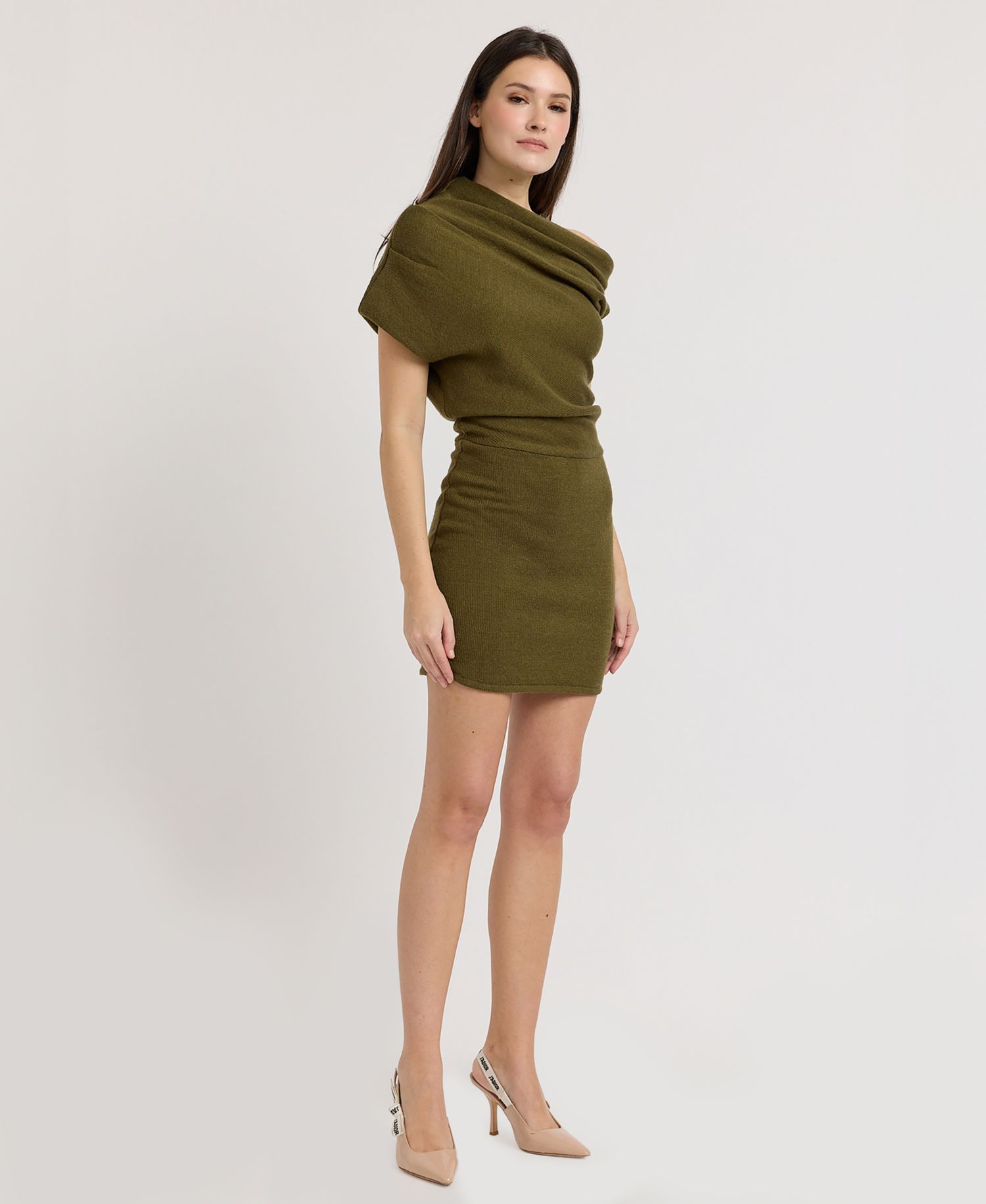 Women's Margot Asymmetric Pull-On Sweater Dress