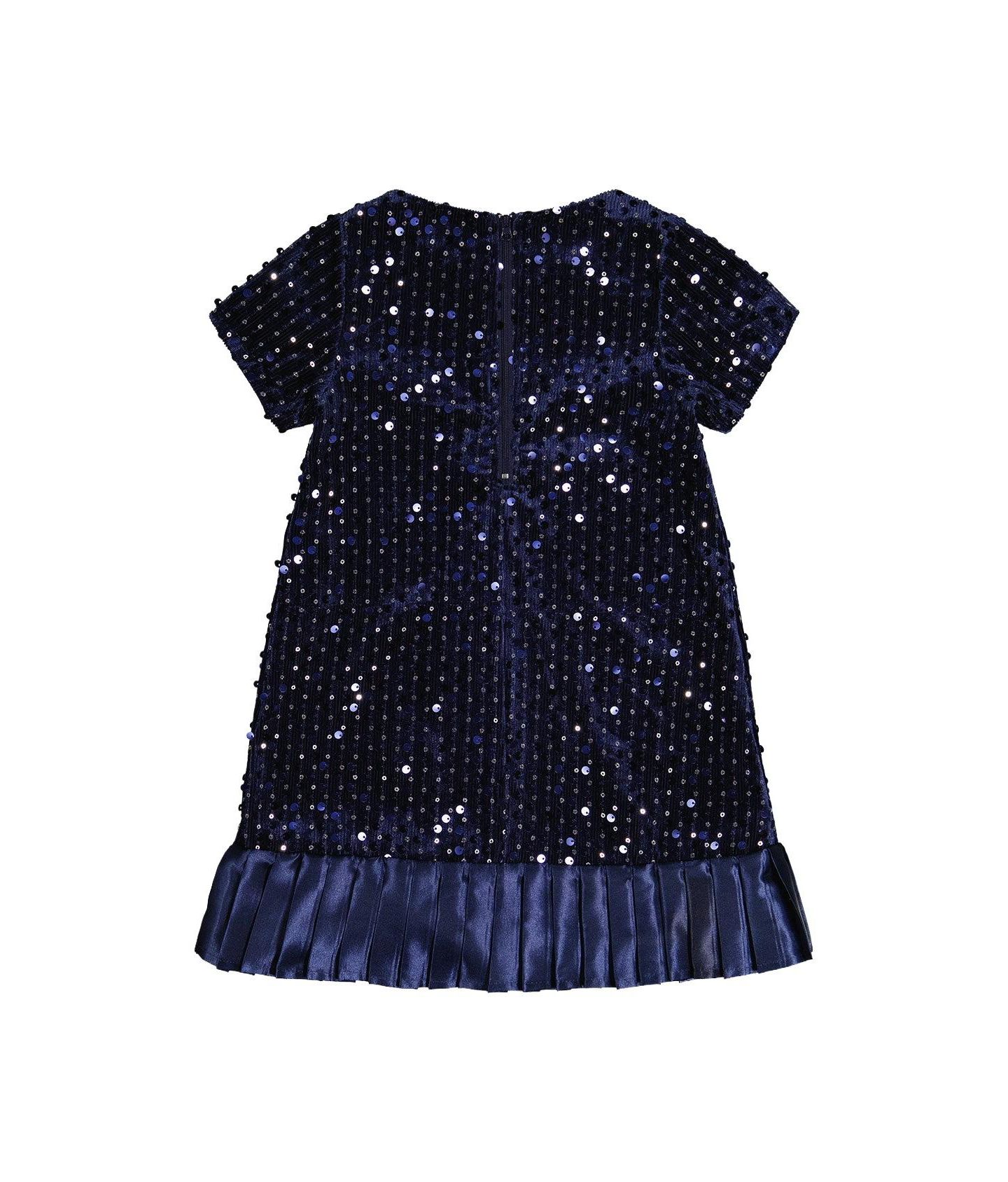 Платье Deux par Deux Short Sleeve A-Line Dress для девочек-малышей, цвет: Тёмный синий — фото 5
