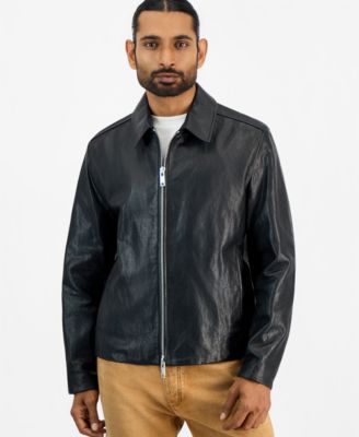 HUGO by Men's Liro Leather Jacket