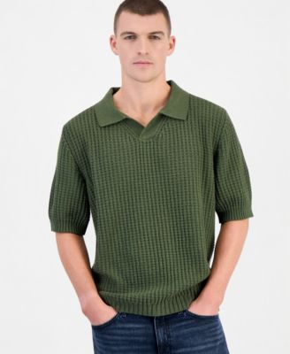 Men's Spero Waffle-Knit Polo Shirt