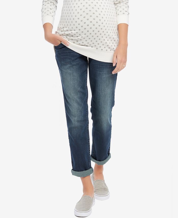 Indigo blue best sale maternity jeans macys