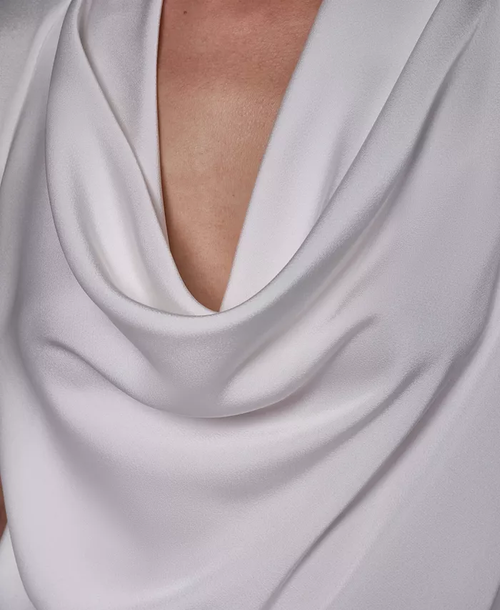 Women's Cowl-Neck Cap-Sleeve Top - thumbnail 7
