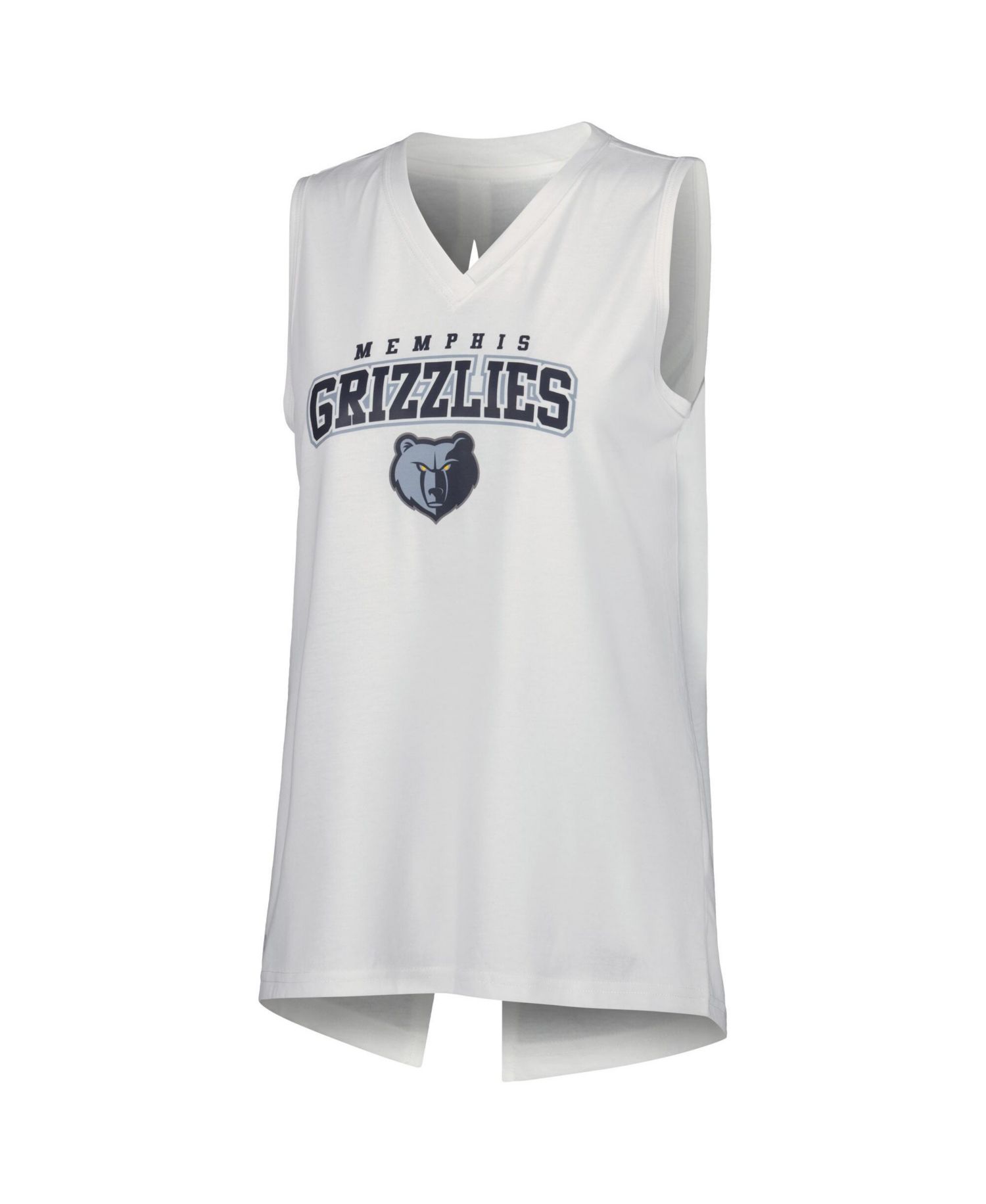 Women's White Memphis Grizzlies Paisley Peekaboo Tank Top