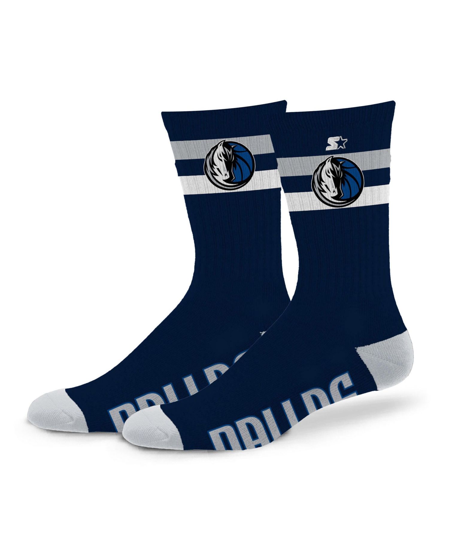Men's and Women's Dallas Mavericks Team Color Two-Stripe Crew Socks