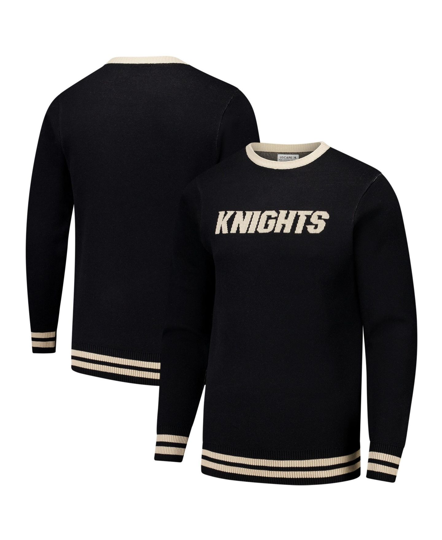Мужской свитер Uscape Apparel and Black UCF Knights Renew Knit Vintage Pullover — фото 1