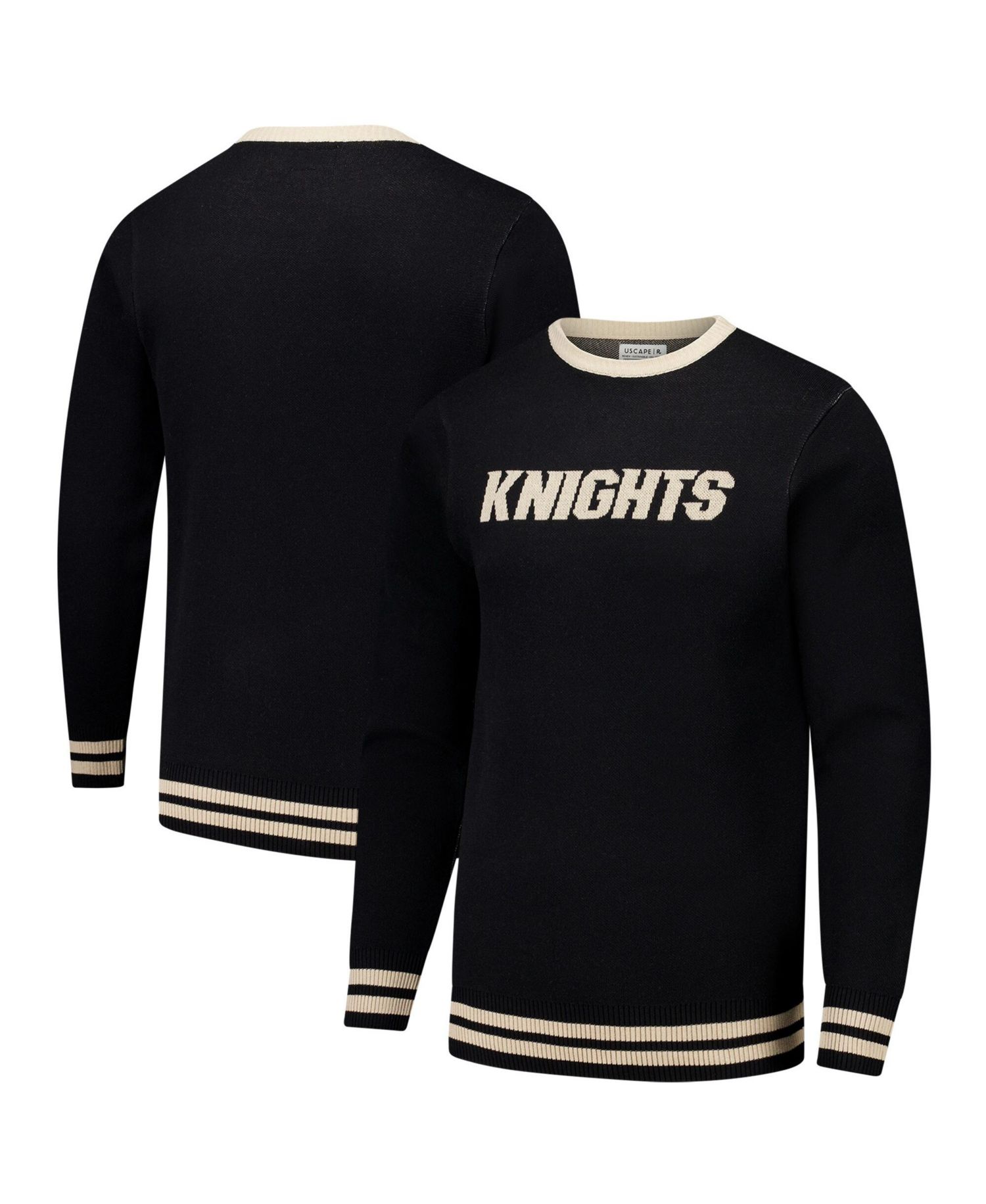 Men's and Women's Black UCF Knights Renew Knit Vintage Pullover Sweater