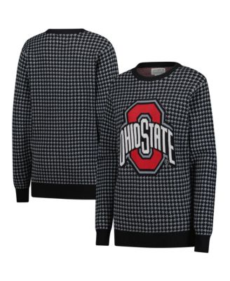 Men's and Women's Black Ohio State Buckeyes Renew Knit Vintage Houndstooth Sweater