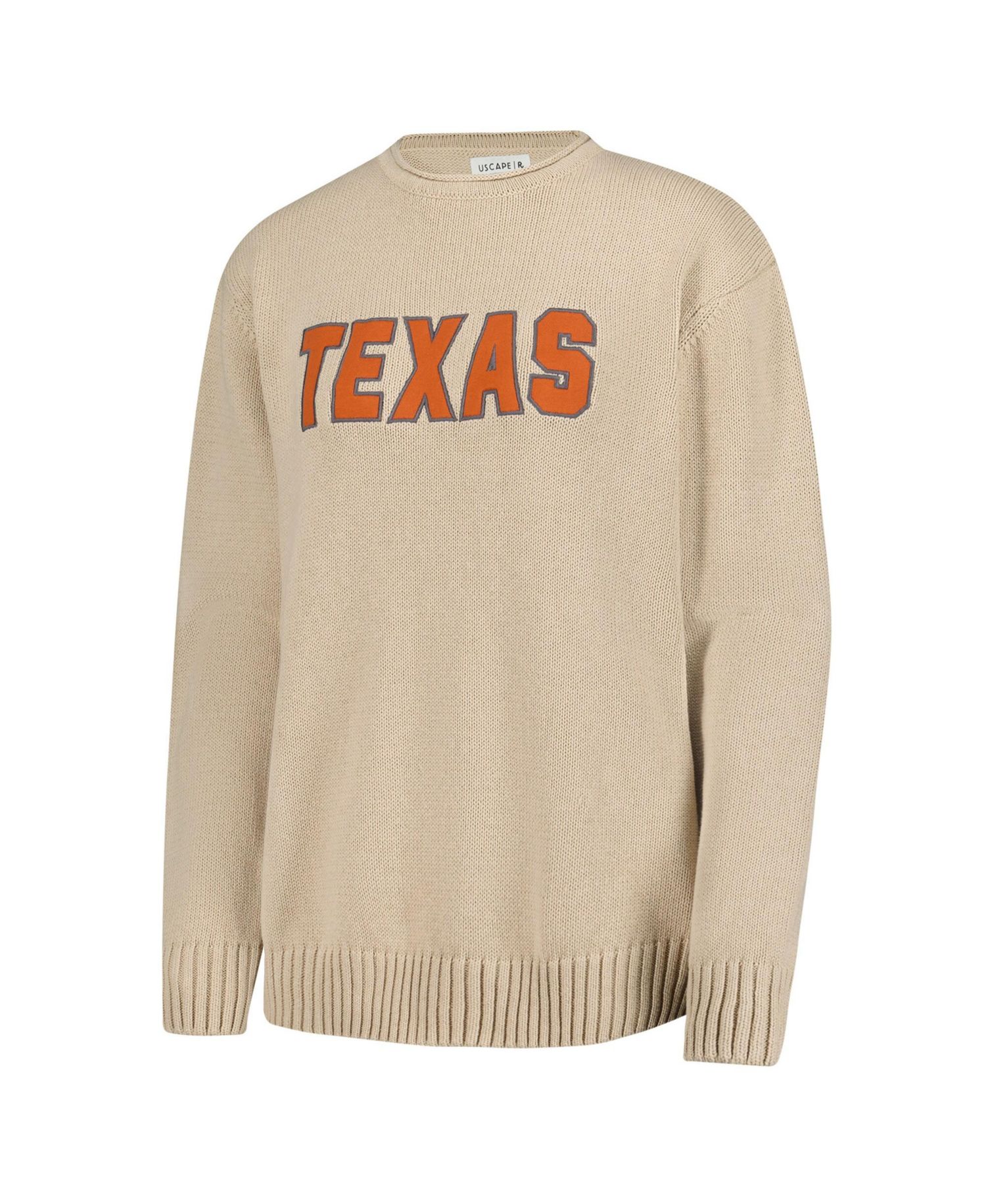 Men's and Women's Ash Texas Longhorns Embroidered Applique Sweater