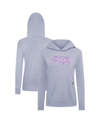 Women's Heather Gray New Jersey Devils Hockey Fights Cancer Relay Pullover Hoodie