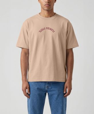 Men's Tan Florida State Seminoles Upside Down Embroidered Vintage Heavyweight T-Shirt
