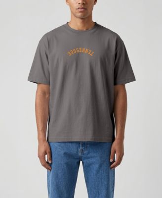 Men's Brown Tennessee Volunteers Upside Down Embroidered Vintage Heavyweight T-Shirt