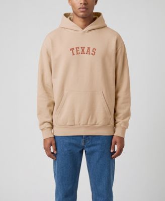 Men's Tan Texas Longhorns Upside Down Embroidered Vintage Heavyweight Hoodie