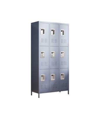 72"H 9-Door Metal Locker Cabinet - Secure Multi-Compartment Storage