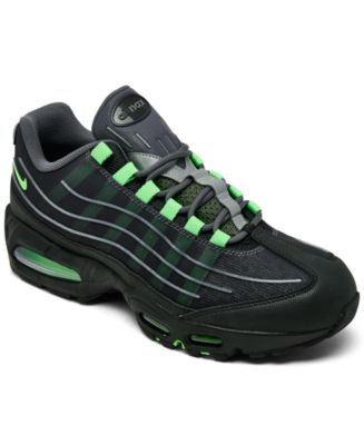 Nike Air Max 95 ブラック/グリーン Nike Men's Air Max 95 Big Bubble Tech Casual Sneakers from Finish