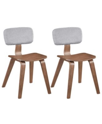 Set of 2 Dining Chairs Teddy Velvet Backrest Solid Rubber Wood Frame