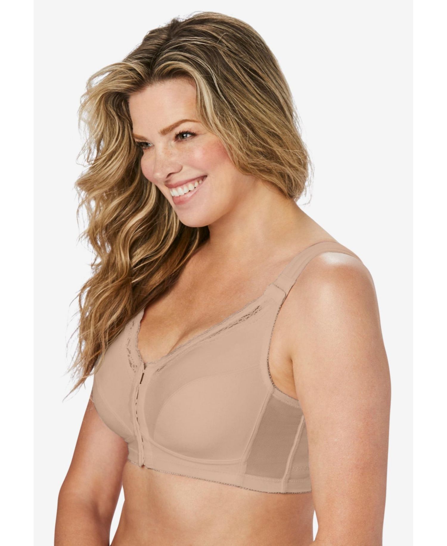 Women's Front-Close Cotton Wireless Posture Bra