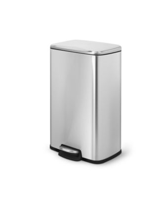 1.3 Gal./5 Liter Rectangular Stainless Steel Step-on Trash Can for Bathroom and Office
