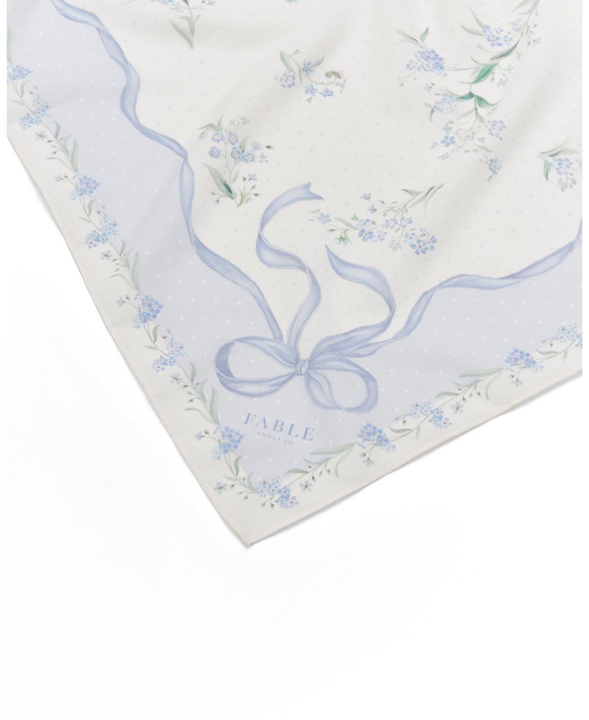 Fable England Women's Bow and Floral Square Scarf