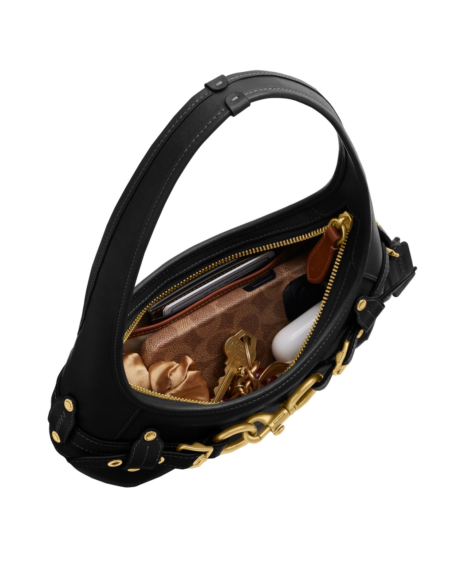 Belted Ergo Small Leather Shoulder Handbag 26