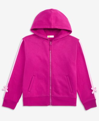 Girls' (XS-XL) Bow-Trim Zip Hoodie