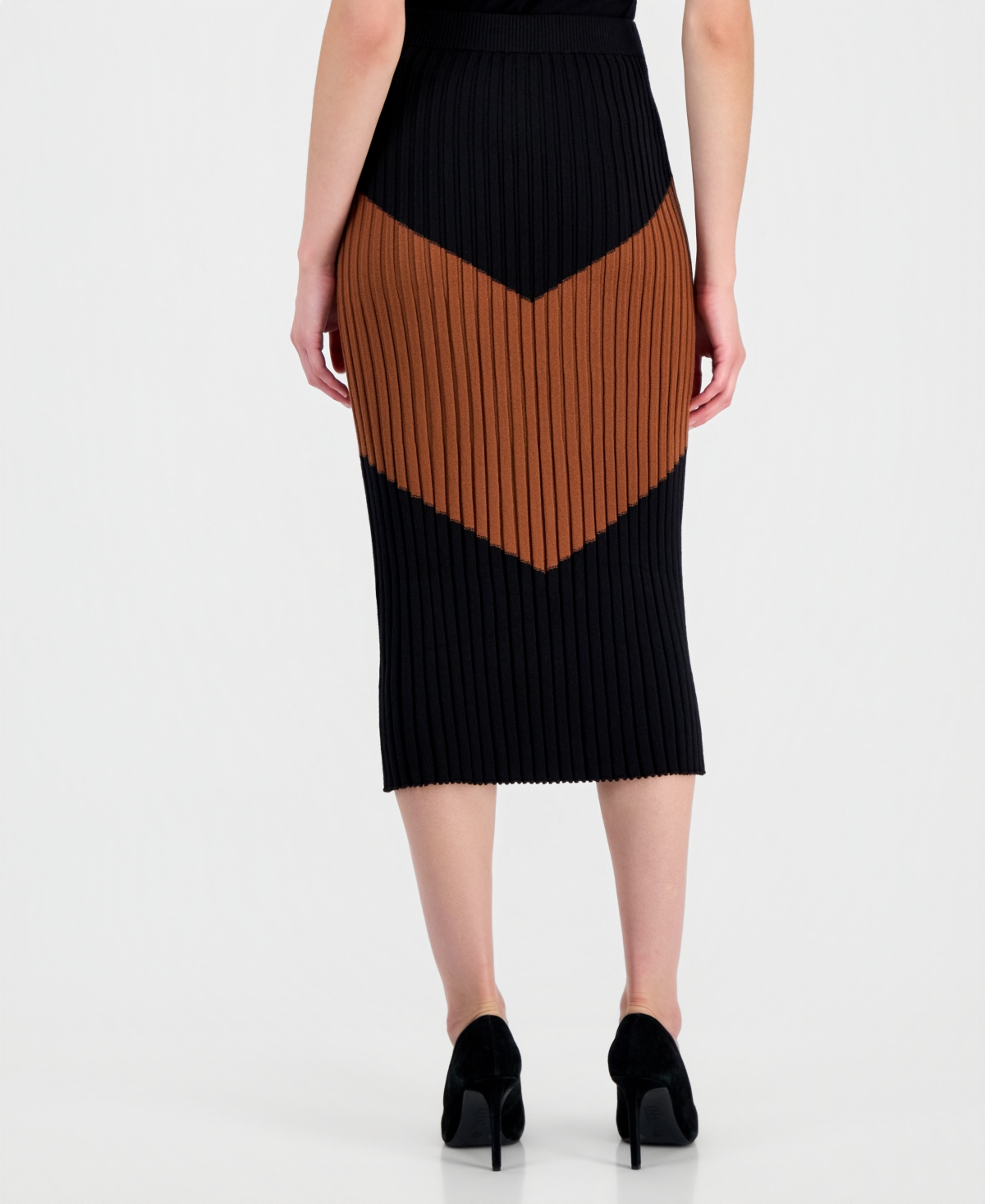 T Tahari Women's Pull-On High-Waisted Midi Skirt
