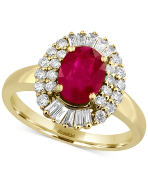 image of Amore by Effy Certified Ruby (1-3/8 ct. t.w.) and Diamond (1/2 ct. t.w.) Statement Ring in 14k Gold, Created for Macy-s