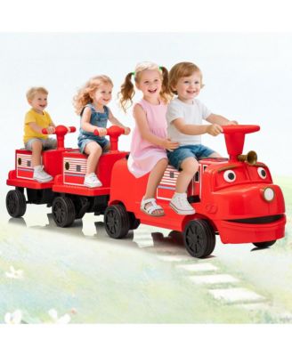 22.2x14.6x19.3 in Licensed Chuggington Toy Train 12V Kids Battery Powered Ride-On, Music and Sounds, for Outdoor Fun