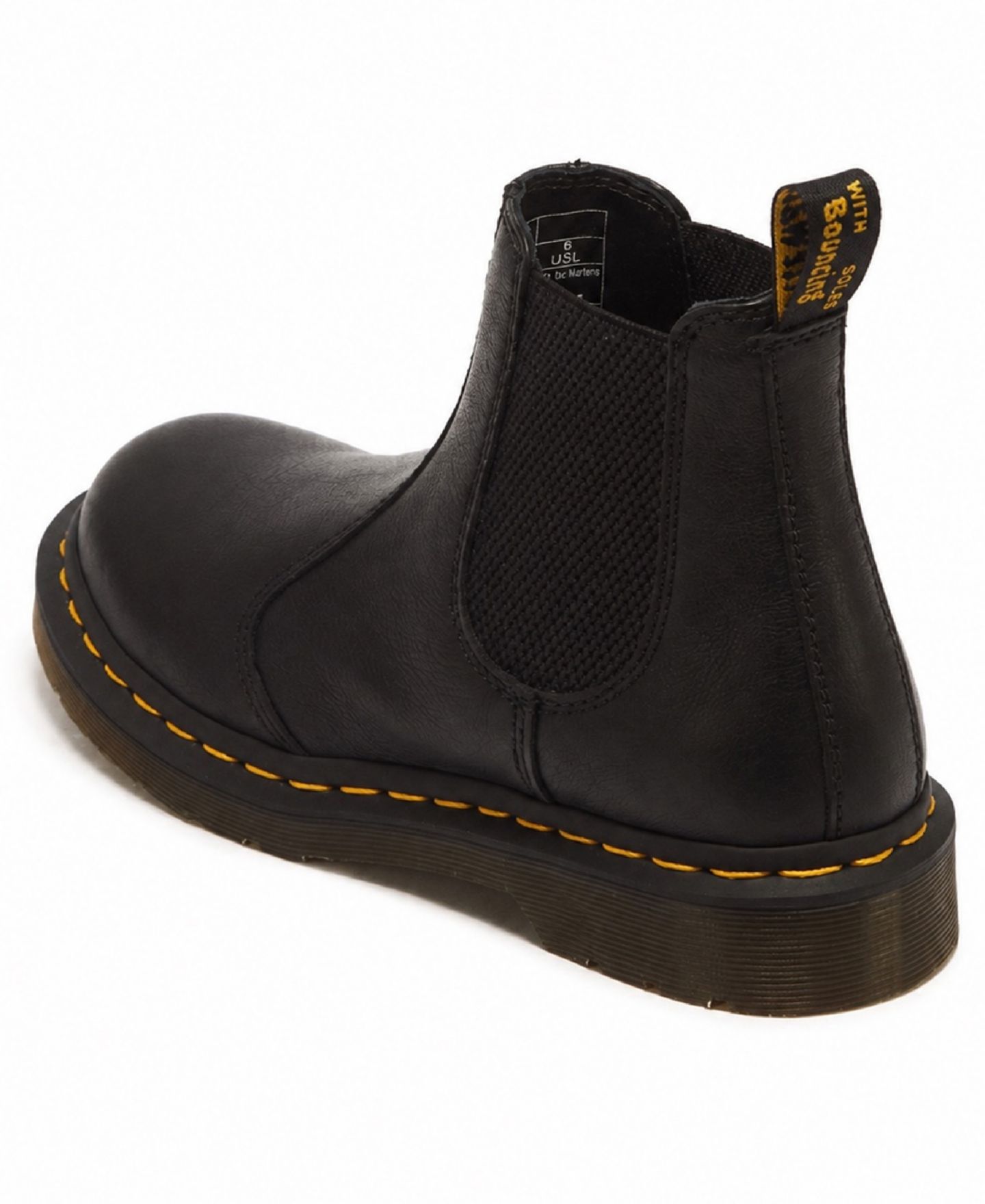 Женские ботинки Dr. Martens 2976 Virginia Leather Chelsea Pull-On Booties, цвет: Чёрный — фото 3