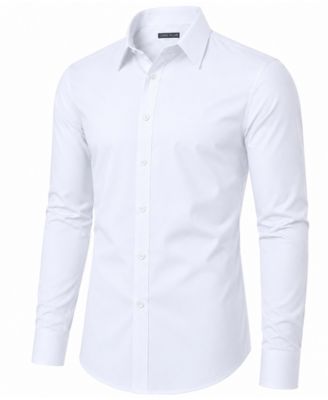 Men' Slim Fit Long Sleeve Stretch Dress Shirt