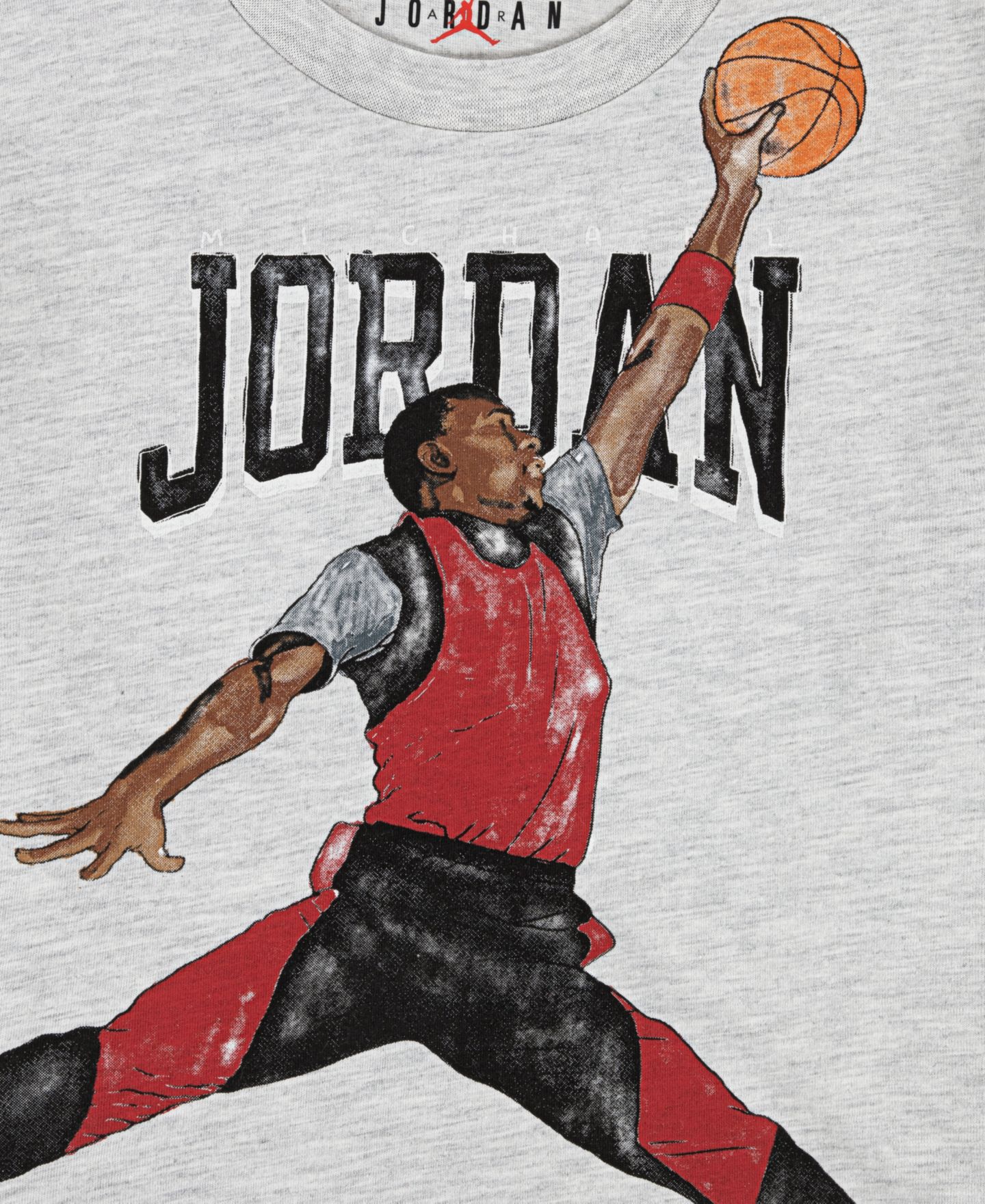 Футболка Jordan Short-Sleeve T-Shirt для мальчиков-малышей, цвет: Серый меланжевый — фото 3