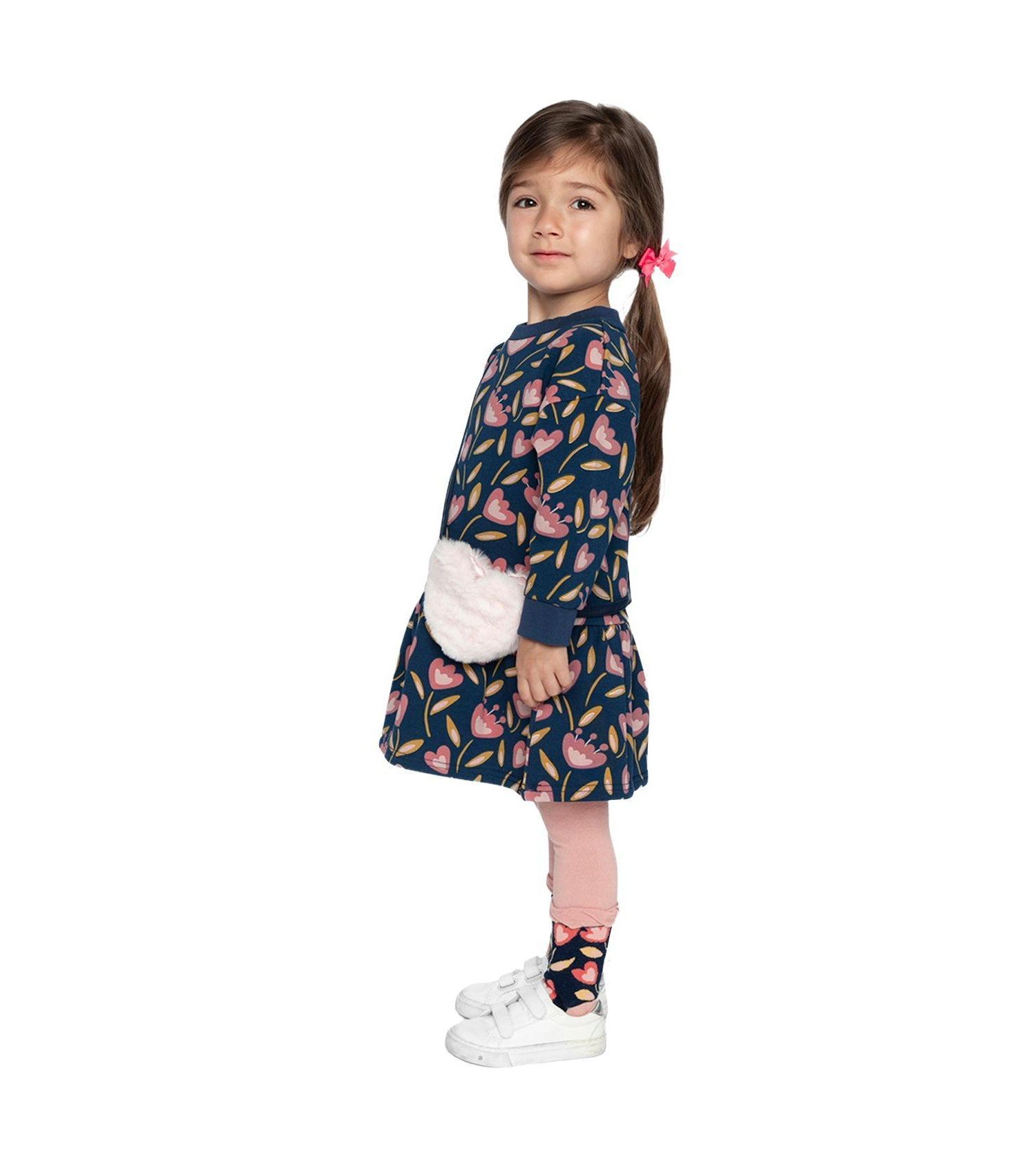 Big Girls (6 - 8) French Terry Dress Tulip Print