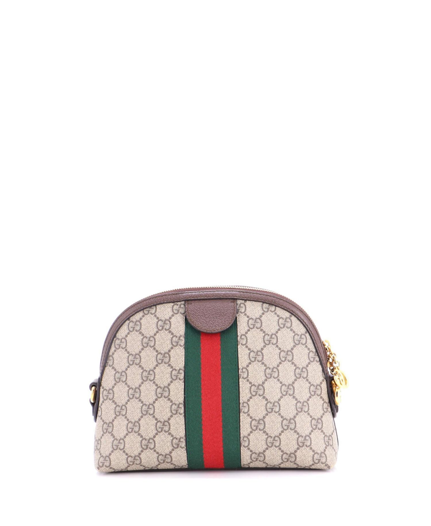 Small Ophidia Dome Shoulder Bag GG Coated Canvas