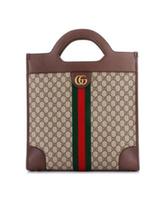 Medium Ophidia Cut Out Handle Tote GG Coated Canvas