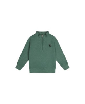 Little Boys 6 - 12 Half Zip Mock Neck Sweater